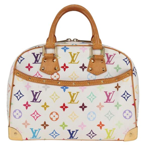 LOUIS VUITTON Monogram Multicolor Trouville Hand Bag White M92663 - Picture 1 of 16